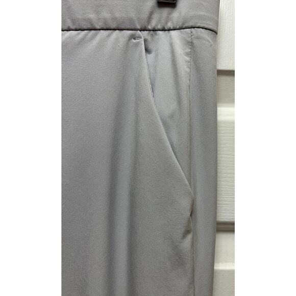 Athleta Tribeca Wide Leg Crop Pants Silver Grey Featherweight Stretch, Size 6 - Picture 2 of 8